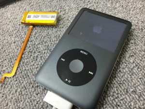 バッテリー交換修理後のiPod classic 160GB(late 2009)