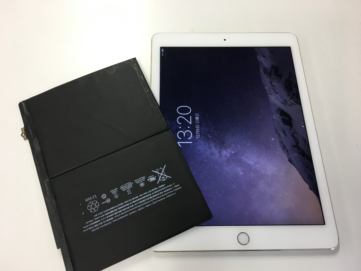 バッテリー新品交換修理後のiPadAir2