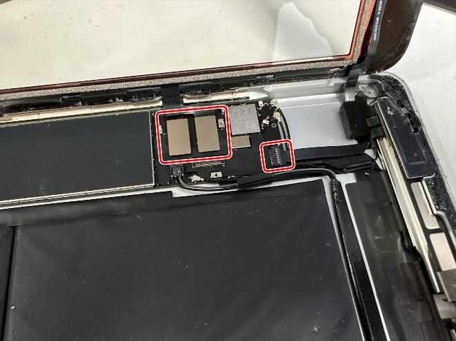 iPad 第9世代のガラスパーツコネクタをホームボタンコネクタ
