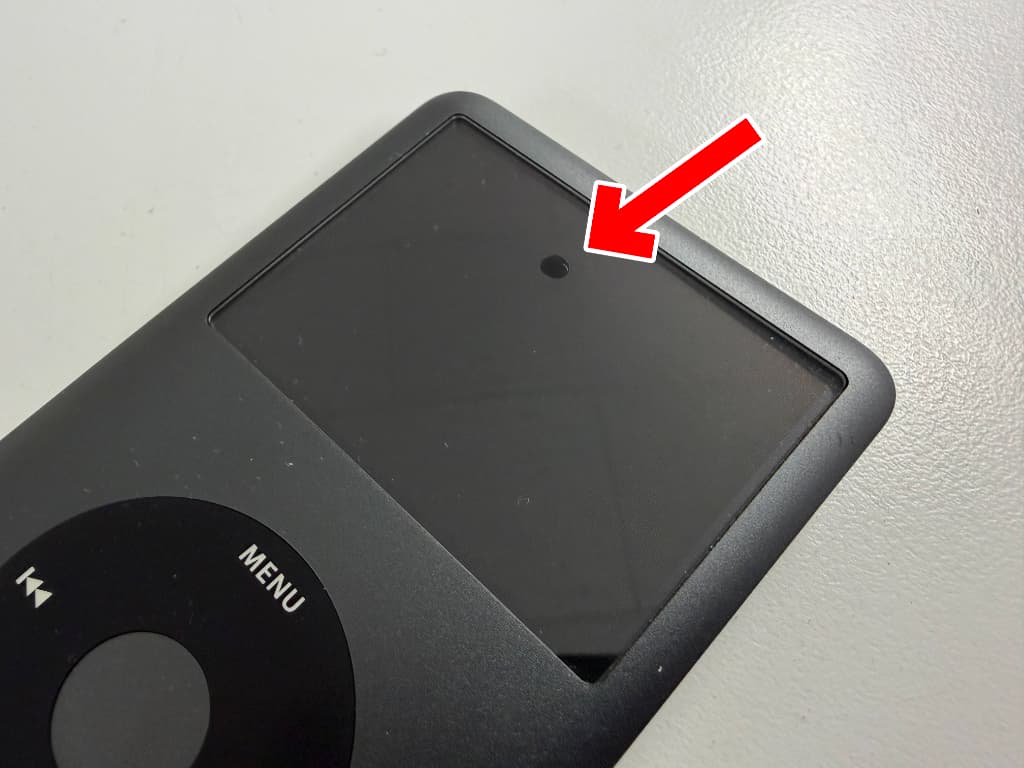 画面内部に模様が出ている電池交換前のiPod classic