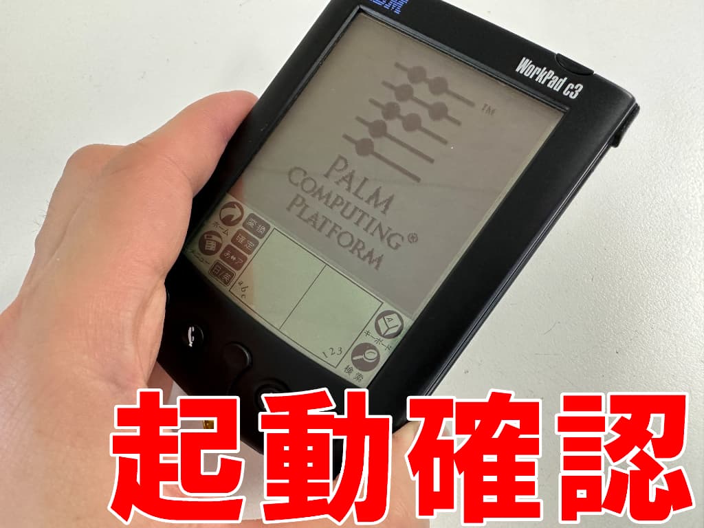 起動確認を行っているWorkPadc3