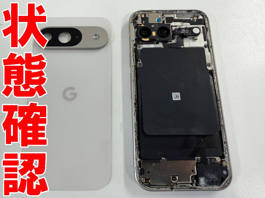 本体内部の確認を行っているPixel9