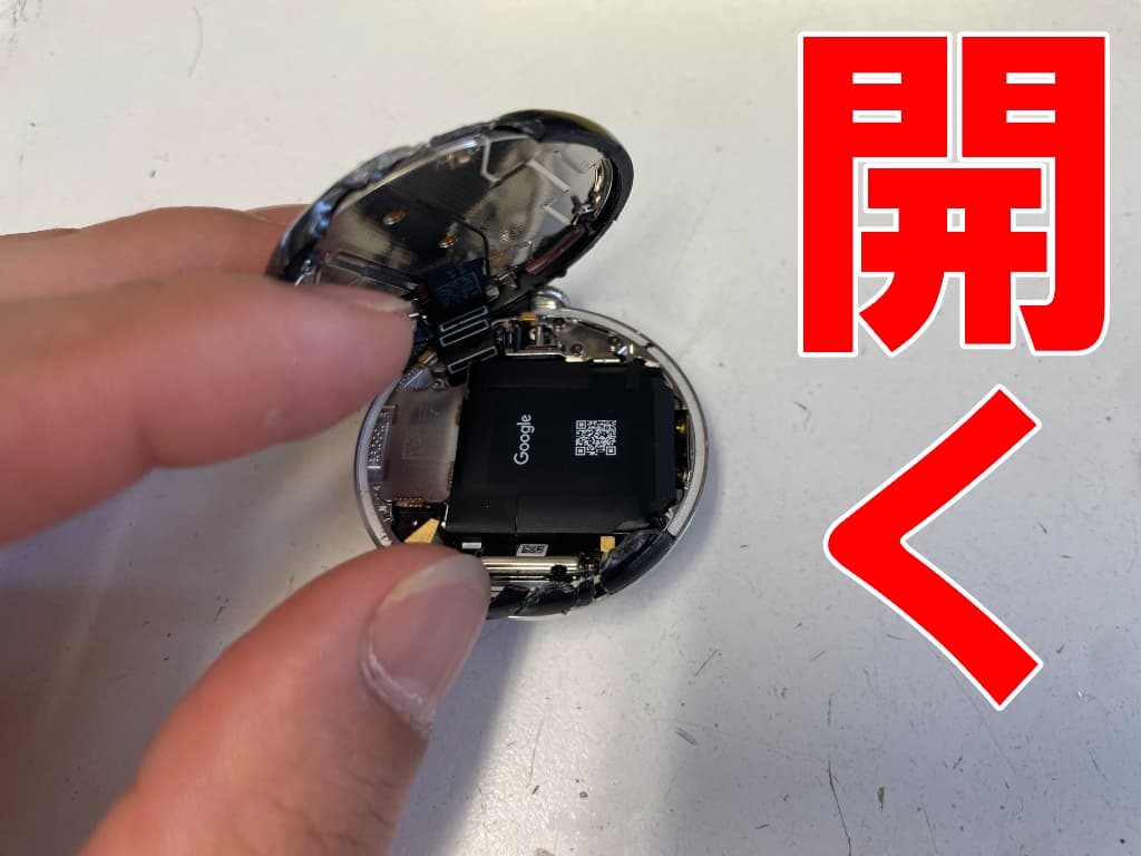 画面を開いて分解したピクセルウォッチ3 41mm